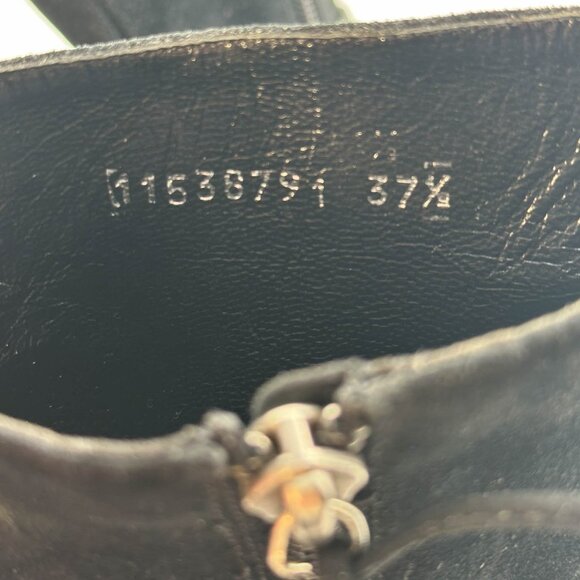 Burberry -Authentic-Black Heeled Boots with Silver Buckle - Picture 8 of 13